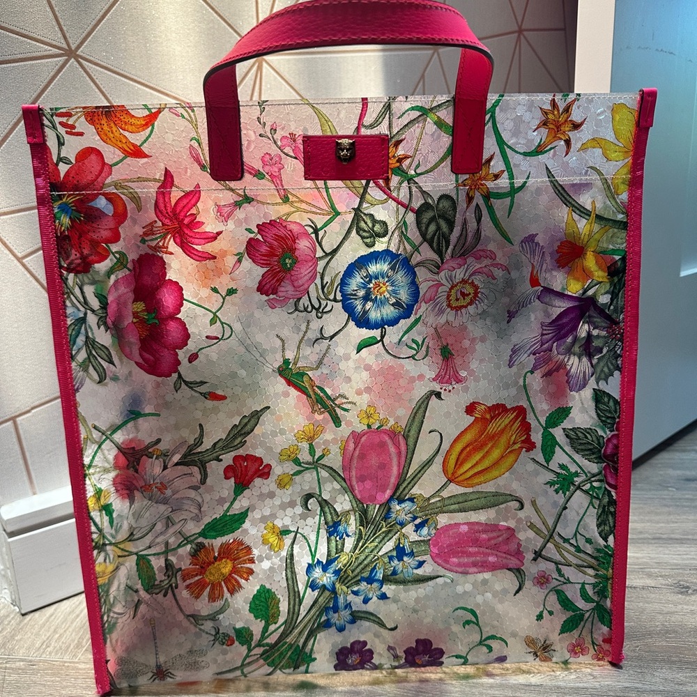 Gucci 2016-2023 Flora Print Vinyl tote bag